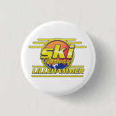Ski Norwegen Lillehammer 80er vibe Button (Vorderseite)