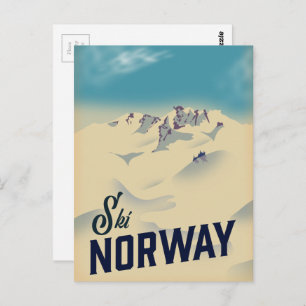 Ski Norwegen Postkarte