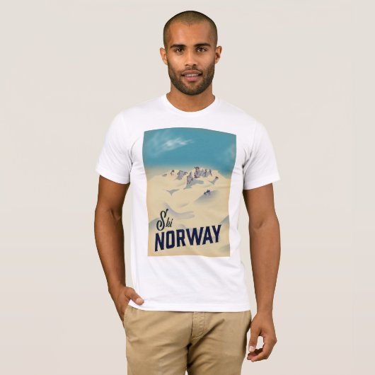 Ski Norwegen T-Shirt (Vorne ganz)