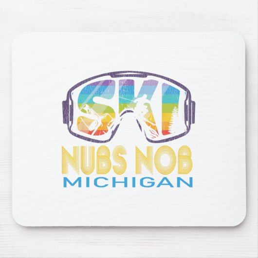 Ski Nubs Nob Michigan Skiurlaub Mousepad (Vorne)