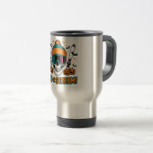 Ski oder Schreie Totenkopf Halloween-Design Reisebecher (VorderseiteRechts)