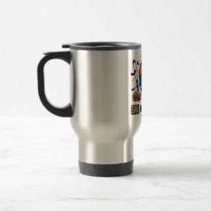 Ski oder Schreie Totenkopf Halloween-Design Reisebecher