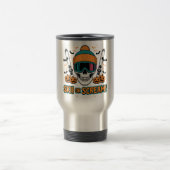 Ski oder Schreie Totenkopf Halloween-Design Reisebecher (Mittel)