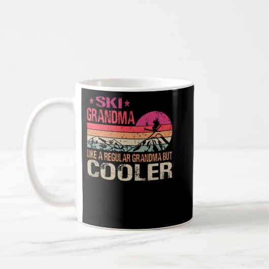 Ski-Oma wie ein normales Oma, aber Cooler Ski Kaffeetasse (Links)