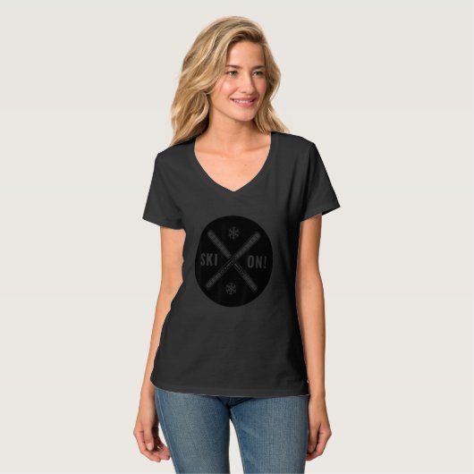 Ski on 1 T-Shirt (Vorderseite Vollansicht)