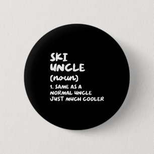 Ski Onkel Definition Skifahren lustig Sport Button