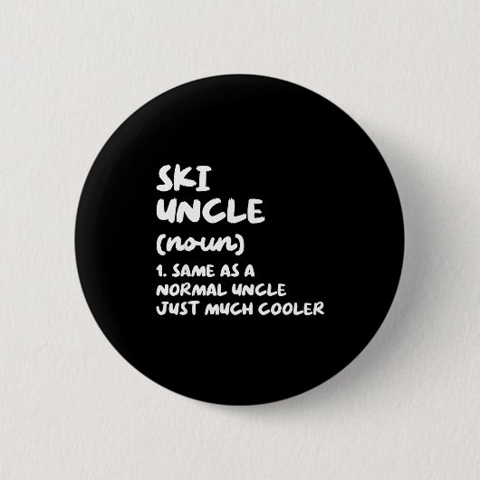 Ski Onkel Definition Skifahren lustig Sport Button (Vorderseite)