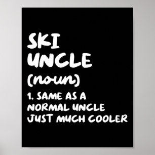 Ski Onkel Definition Skifahren Lustig Sport  Poster