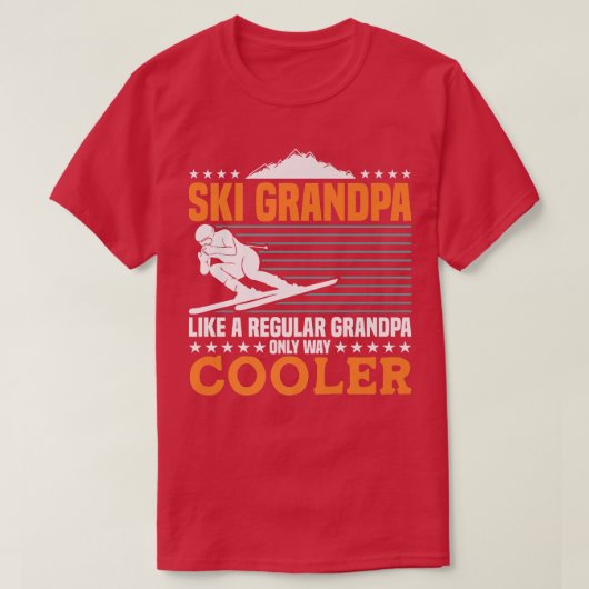 Ski Opa nur viel Cooler Skifahren Grandfath T-Shirt (Design vorne)
