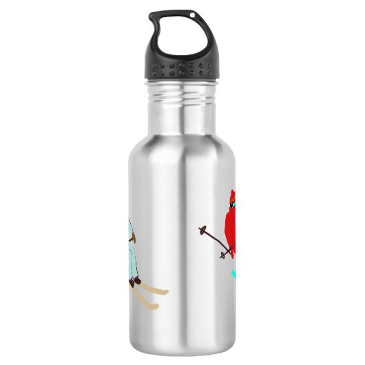 Ski Opening Skier Edelstahlflasche (Rückseite)