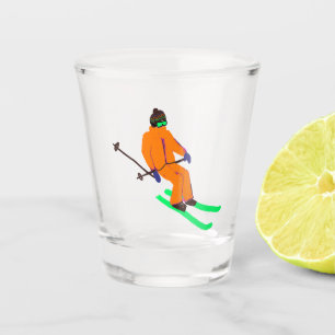 Ski Opening Skier Schnapsglas