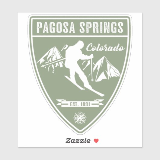 Ski Pagosa Springs Colorado Aufkleber (Blatt)