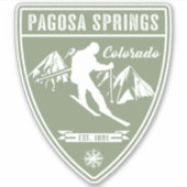 Ski Pagosa Springs Colorado Aufkleber (Vorderseite)