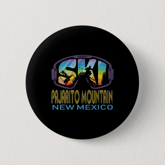 Ski Pajarito Mountain New Mexico Skiurlaub Button (Vorderseite)