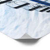 Ski Park Chairlifts Poster (Ecke)
