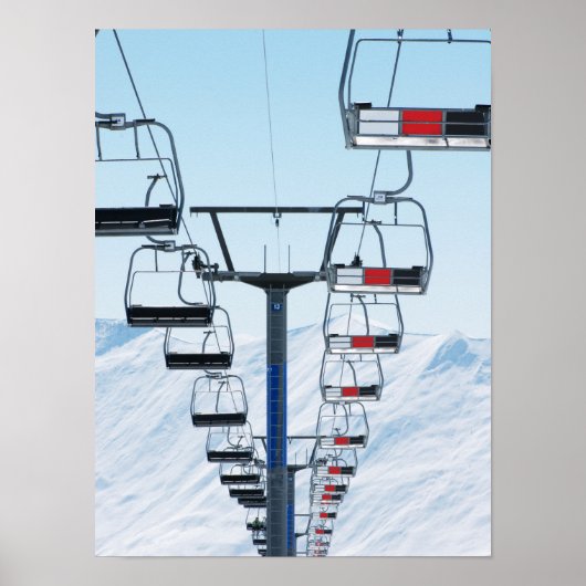Ski Park Chairlifts Poster (Vorne)