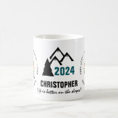 Ski Park City, Utah - Man Skier, Name, Schwarzer T Kaffeetasse (Mittel)
