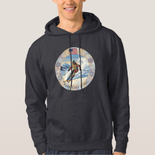 Ski Park City, Utah, Mann Skifahrer Hoodie
