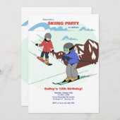 Ski-Party Einladung (Vorne/Hinten)