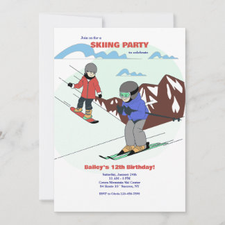 Ski-Party Einladung