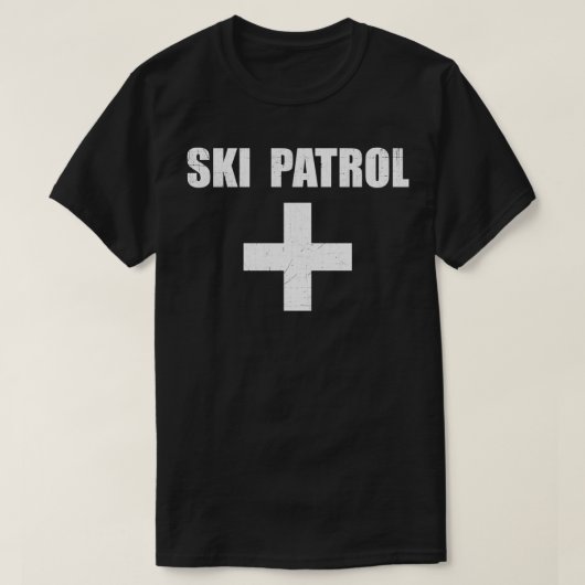 Ski Patrol Skifahren Erste Hilfe Winterferien T-Shirt (Design vorne)