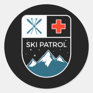 Ski Patrol Winterpisten Skifahren Snowboarden Runder Aufkleber