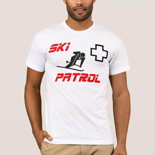 Ski-Patrouille - "Skifahrer " T-Shirt (Vorderseite)