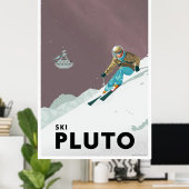 Ski Pluto - Großformat Poster (Heimbüro)