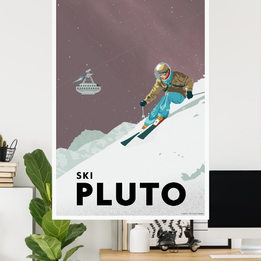 Ski Pluto - Großformat Poster (Heimbüro)