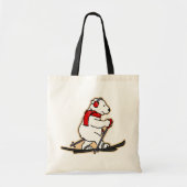 Ski Polar Bear Holiday Tote Bag Tragetasche (Vorne)
