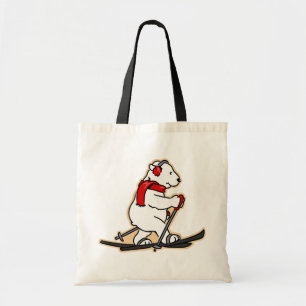 Ski Polar Bear Holiday Tote Bag Tragetasche