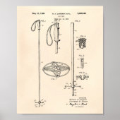 Ski Pole 1966 Patent Art Old Peper Poster (Vorne)