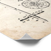 Ski Pole Grill and Ring Patent - Alter Look Poster (Ecke)