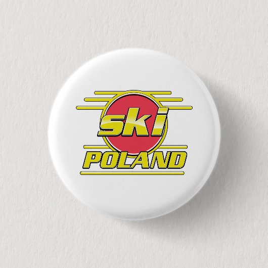 Ski Polen 80er Logo Button (Vorderseite)