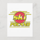 Ski Polen 80er Logo Postkarte (Vorderseite)