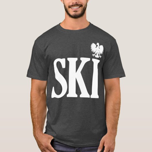 SKI Polnische Nachnamen Ende Polnischer Adler Dyng T-Shirt (Vorderseite)