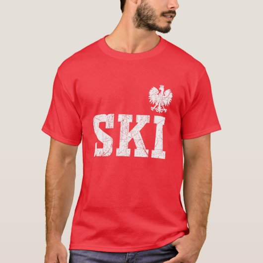 Ski Polnischer Nachname Polen Erbe Polski Eagle Dy T-Shirt (Vorderseite)