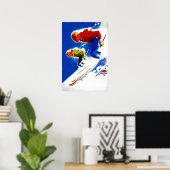 Ski Poster Skiing Art Skier Gift Lodge Poster  (Heimbüro)