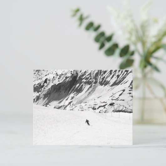 Ski Postkarte (Stehend Vorderseite)