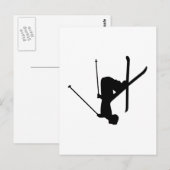 Ski Postkarte (Vorne/Hinten)