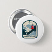 Ski Powder Mountain Retro Vintage Powder Mountain Button (Vorne & Hinten)