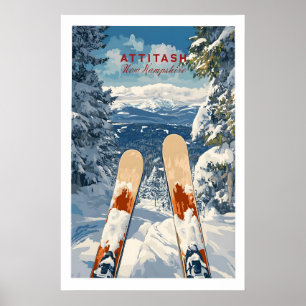 Ski Print Attitash New Hampshire 1 Poster