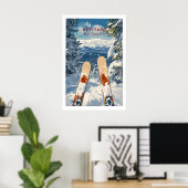 Ski Print Attitash New Hampshire 1 Poster (Heimbüro)