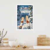 Ski Print Attitash New Hampshire 1 Poster (Küche)