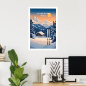 Ski Print Goderdzi Georgien 1 Poster (Heimbüro)