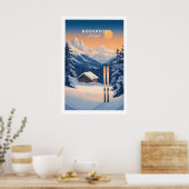 Ski Print Goderdzi Georgien 1 Poster (Küche)