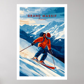 Ski Print Grand Massif Frankreich 1 Poster