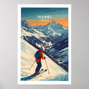 Ski Print Ischgl Österreich 1 Poster