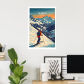 Ski Print Ischgl Österreich 1 Poster (Heimbüro)