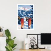 Ski Print Morillon Frankreich 1 Poster (Heimbüro)